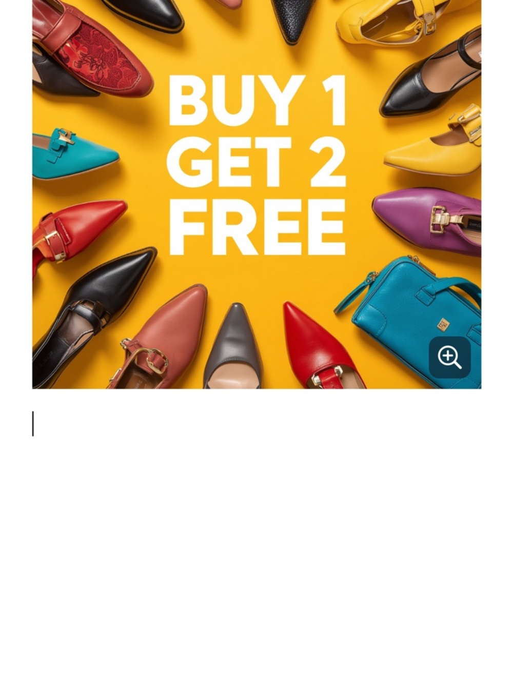Shoes and purses buy one get two free